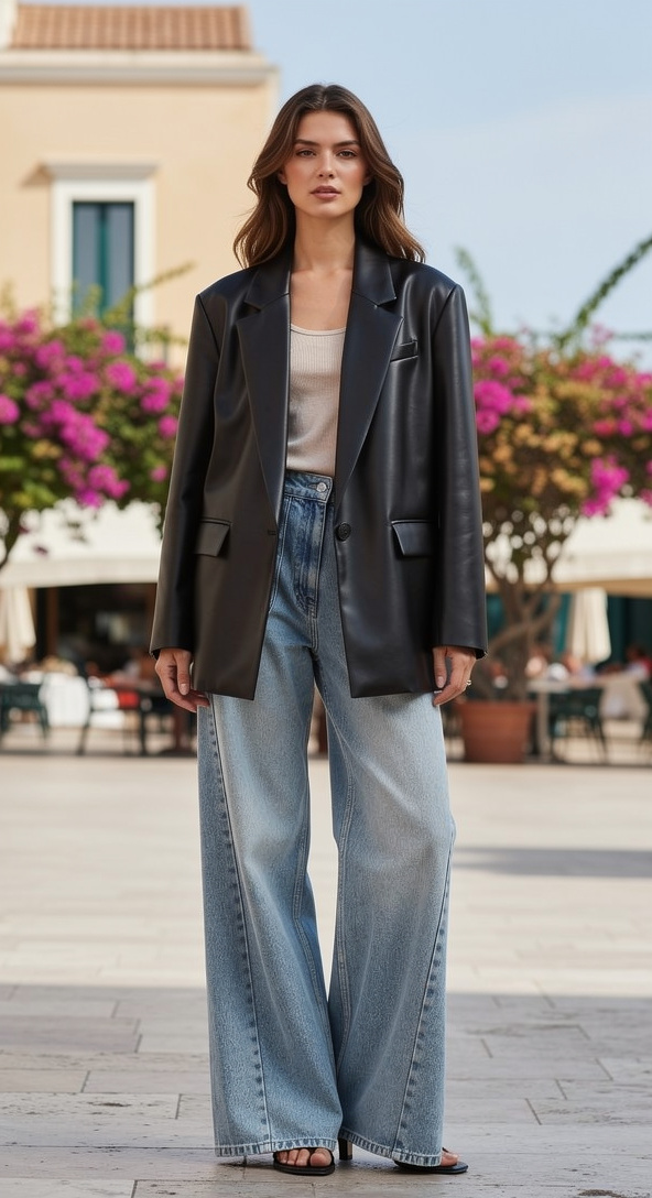 black outerwear