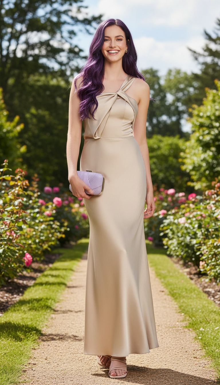 champagne satin bridesmaid dresses